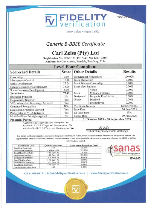 Preview image of B-BBEE Certificate South Africa